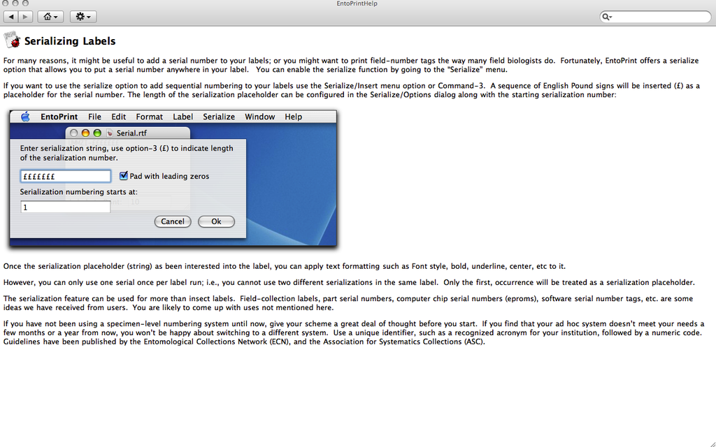 EntoPrint screenshot